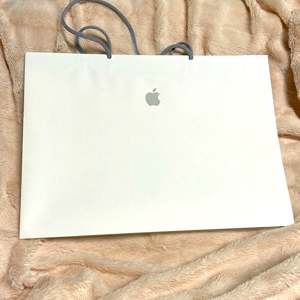 Large Empty Apple Store White Paper Shopping Bag With… - Gem